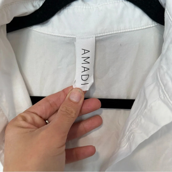 Amadi Cordelia Anthropologie White Crisp Puff Sleeve Tiered Midi Dress XS 1554 - Picture 11 of 13